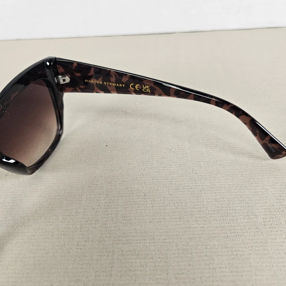 Martha Stewart Tortoiseshell Cat Eye Sunglasses with Brown Gradient Lenses